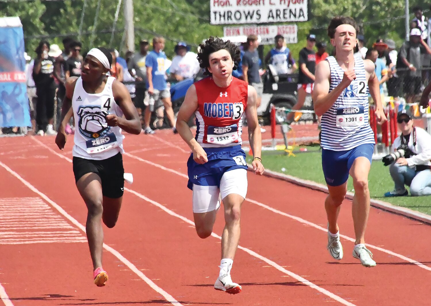 Moberly's Brett Gelina competes during the Class 4 Missouri State High School Activities Association state meet on Saturday, May 26, in Jefferson City.