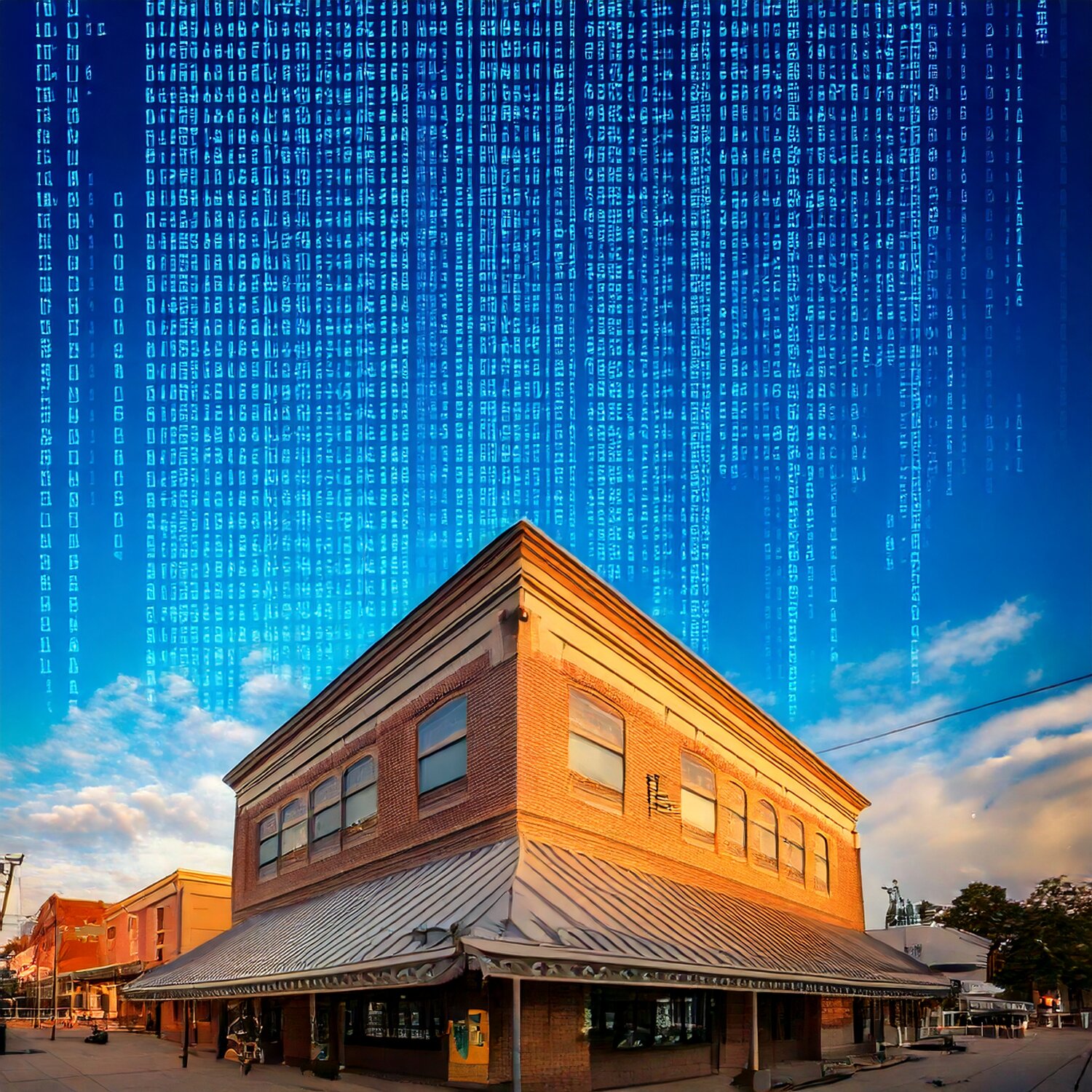 A graphic generated using an AI's text-to-image capabilities.