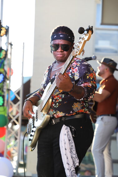 Otis Todd on guitar and his fellow members of Southside Station entertained the crowd. The band was one of five musical acts to perform during the festival.
