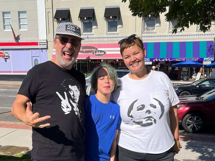 Stewart and Rachel Browning and their son, Theo, travelled from Marion to visit the festival. They were shopping at the booths and waiting to check out some of the musical acts.