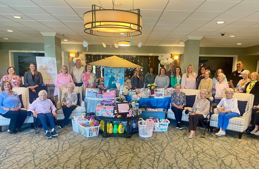Residents at Grace Ridge Retirement Community donated needed household and toiletry items to the domestic abuse shelter operated by Options.