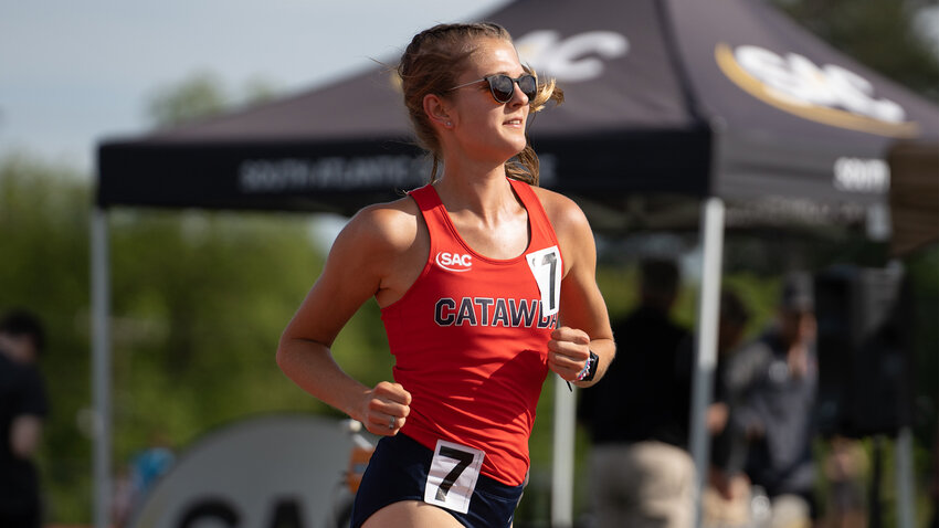 Catawba College sophomore runner Madison Clay, a Patton High School graduate, will compete in the womens' 10000 meters event at the NCAA Division II Outdoor Championships in Kansas on May 23.