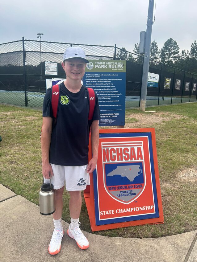 East Burke freshman Luke Borders became the county's first boys tennis player to win two matches at the state championships in the same season since 2010 as he advanced to the 2A semifinals last weekend near Raleigh.