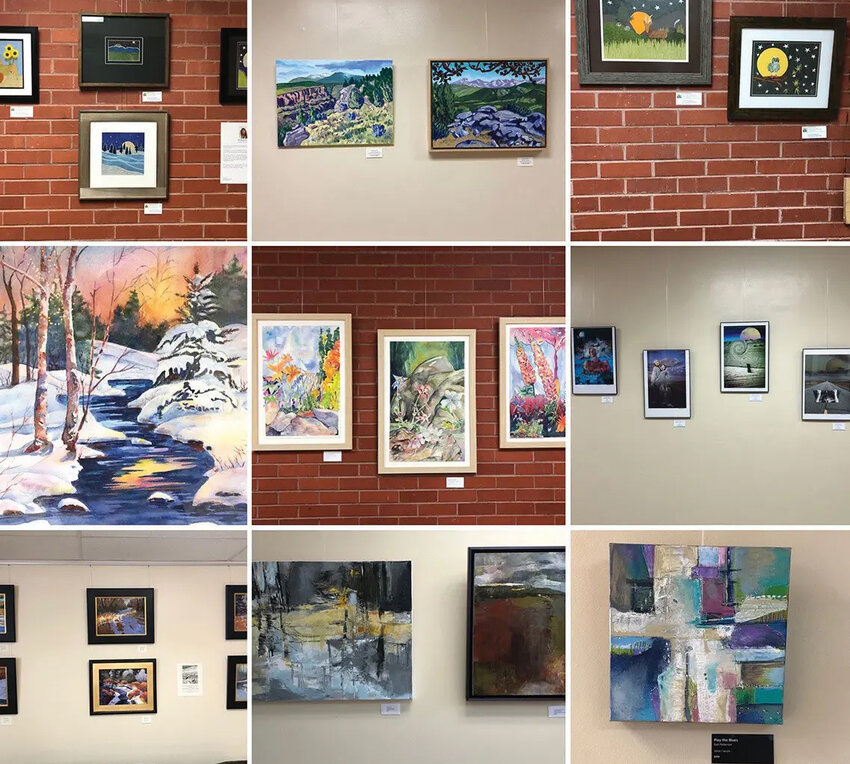 An array of art adds color and excitement to the walls inside the Nederland Community Center.