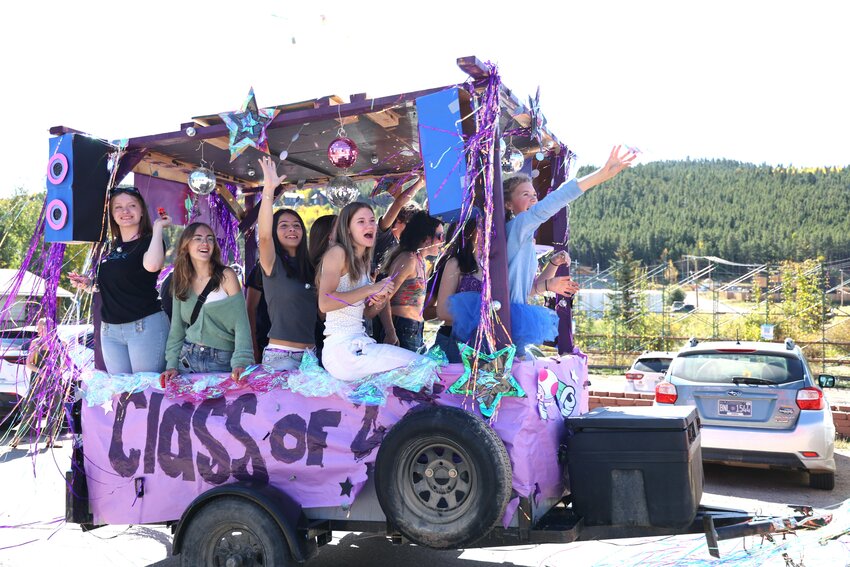 Panther pride
The sophomore class float in the parade in Nederland.