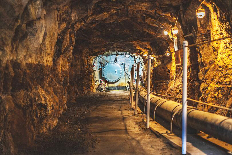 <p><strong>Holding back contaminated water</strong></p><p>This bulkhead inside the Argo mine in Idaho Springs was one of the first Central City/Clear Creek Superfund projects. It stops water contaminated with heavy metals from spilling out of the mine. Instead, the water is piped to a water filtration plant to be filtered before being released into Clear Creek.</p>