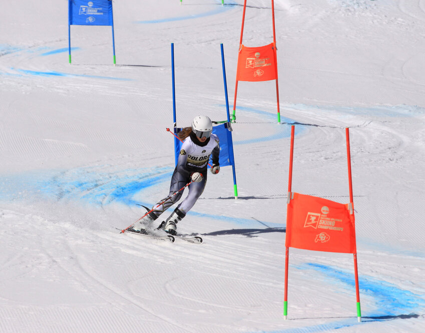 Kicking things offThe challenging slalom course on the Chute run at Eldora.