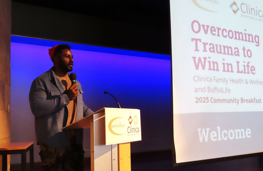 Featured speakerJay Barnett spoke on Friday, April 18, at the 2025 Community Breakfast in Boulder.