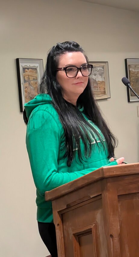 New commissioner appointedChelby Shofner speaks at the June 3 Central City Council meeting after being unanimously appointed to the Historic Preservation Commission.