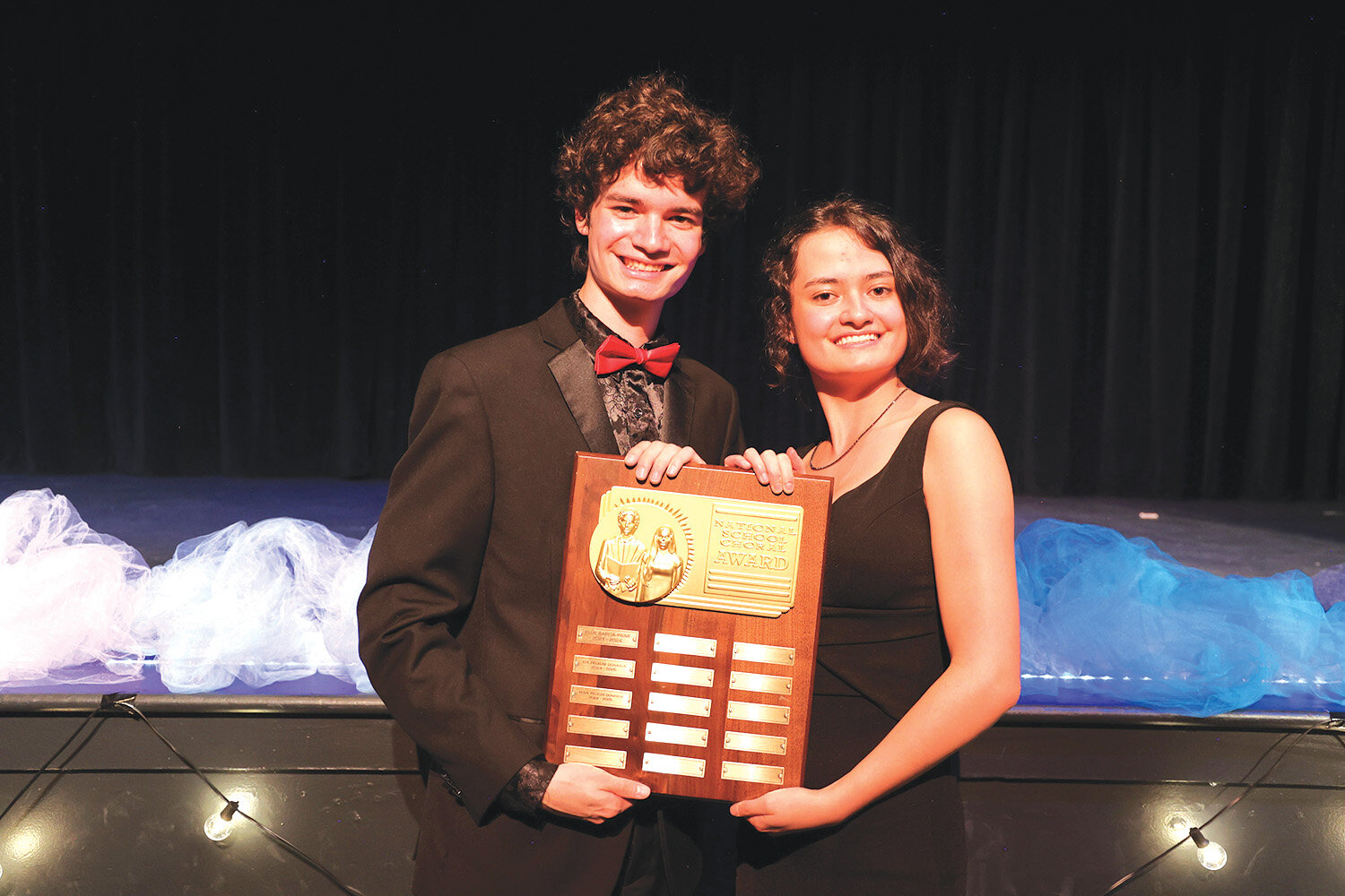 Senior choral awardKeahi Pelkum Donahue and Aya Pelkum Donahue were presented with the National School Choral Award. Yes, they are twins.