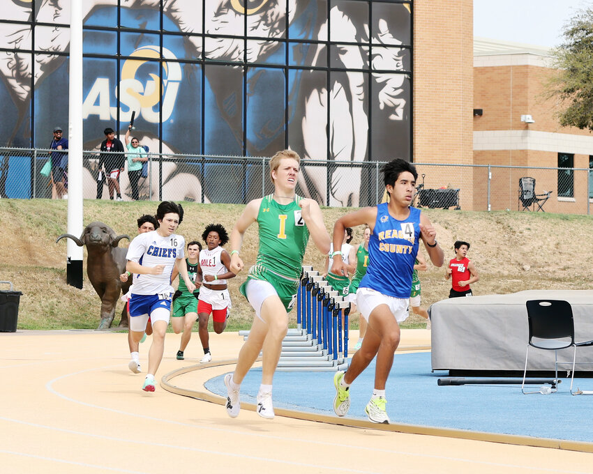 Reagan County’s Saul Flores battles during the 800 M Run during the 2024 ASU Spring Break Invitational. Flores took 18th in the 800 M Run with a time of 2:15.62 and 7th in the 1600 M Run with a time of 4:52.70.