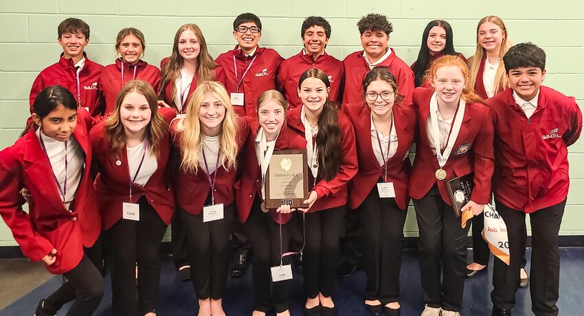 STATE SKILLS 
Sonora Secondary was well represented in Corpus Christi this past week as the students competed at the state level in their categories. COURTESY PHOTO