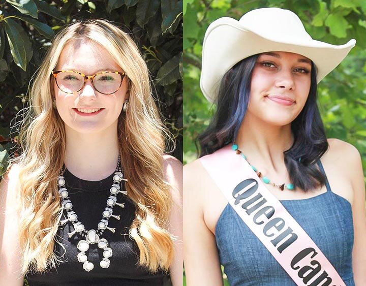 Rodeo Queen candidates Josie Babb (L) and Stormy McMayon (R).