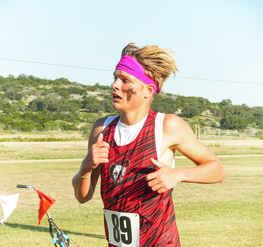 TOP 3 FINISH
Individual qualifier Wyatt Killough placed third at the district cross country meet on Wednesday, October 9, 2024. Both girls and boys varsity teams will travel to Lubbock to compete at the Regional Meet next week. ANGIE BRYANT | THE DEVIL’S RIVER NEWS