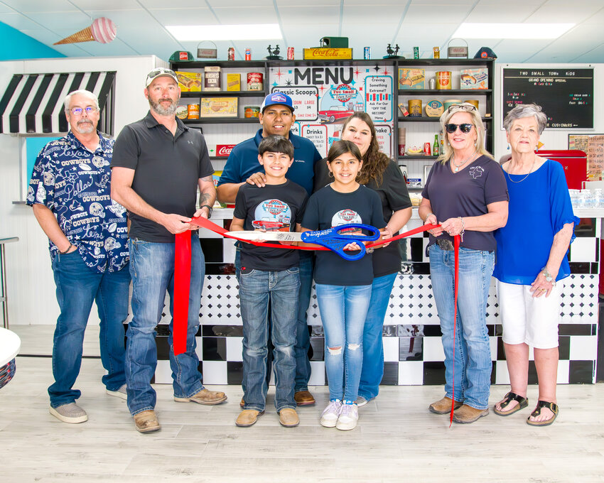 Two Small Town Kids ice cream shop officially celebrated its grand opening with a ribbon cutting on March 18th, and will mark one month of being open on April 18th. Siblings Adriel and Addilynn Mendoza, ages 12 and 10, launched the business, located at 102 N Plaza Avenue, after first selling ice cream out of a van last summer. With help from the Big Lake Economic Development Corporation and support from their parents, Juan and Ashley Mendoza, the young entrepreneurs opened a shop filled with vintage charm and big dreams. In just one month of business, the shop has seen overwhelming community support and is already planning events like sundae parties, movie nights, and birthday gatherings. All profits go toward the kids’ college funds as they pursue long-term goals—Adriel hopes to be a professional football player or lawyer, while Addilynn dreams of becoming a fashion designer. The family says the business is about more than just ice cream—it’s about creating a space where families can slow down and enjoy time together.