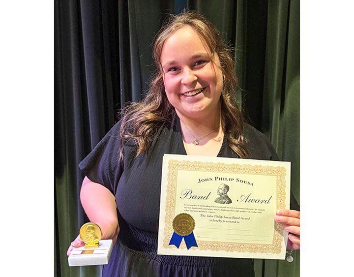 TALENTED MUSICIAN -- EHS senior Ayla Doran received the 2025 John Philip Sousa Band Award during the Spring Band Concert on May 5th. -- KATHY MANKIN | THE ELDORADO SUCCESS