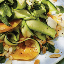 Shaved Zucchini Salad with Mint and Almonds