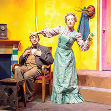 A scene from “The Underpants,” one of the first productions in the new building.
