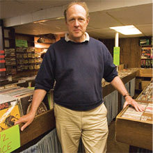 Charley Walters in his record store, Musicall, which closed its doors in 2006. It was the last record store on the island.