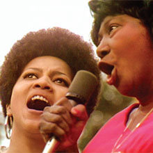 Mavis Staples and Mahalia Jackson in the “Summer of Soul: (...Or, When the Revolution Could Not
be Televised). The documentary, directed by Ahmir “Questlove” Thompson is this year’s opening- night film.