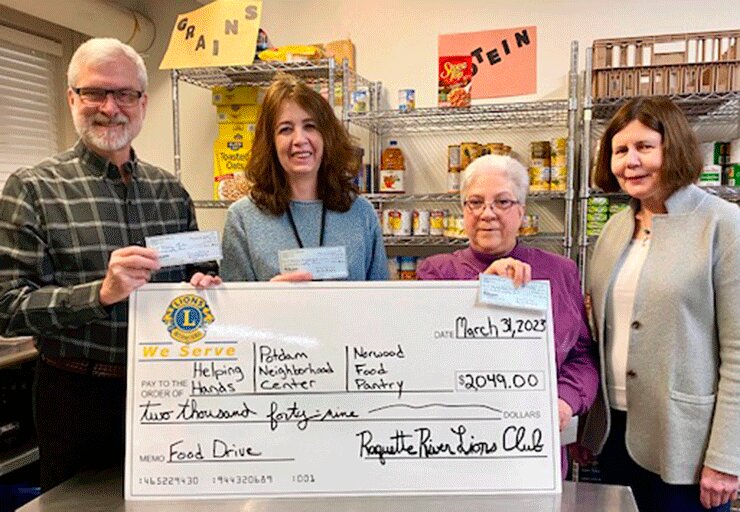 Raquette River Lions Club of Potsdam caps off great winter food drive ...