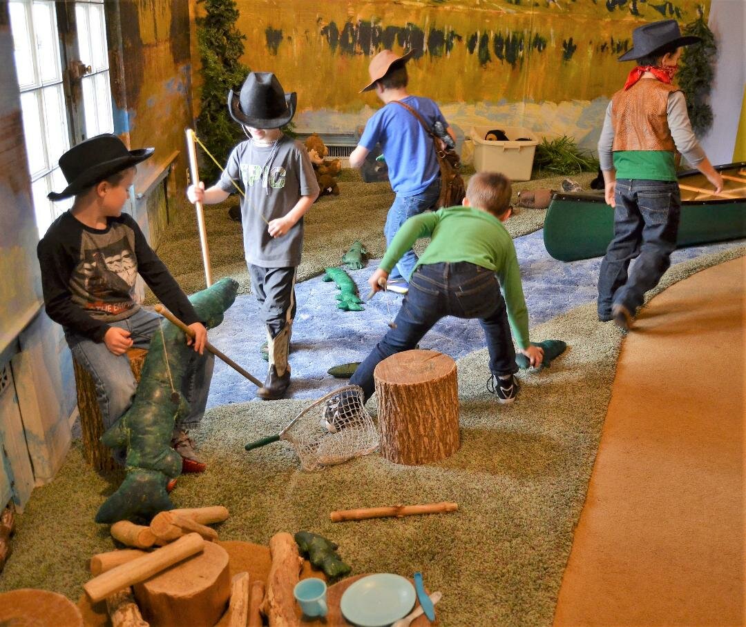 Children enjoy creative play and art-making in the Frederic Remington Art Museum’s Kid’s Place. Families are invited to Kid’s Place at the Museum for the new monthly Family Fun-day Sunday program starting on Sunday, February 25 from 1-4 p.m. Remington photo.