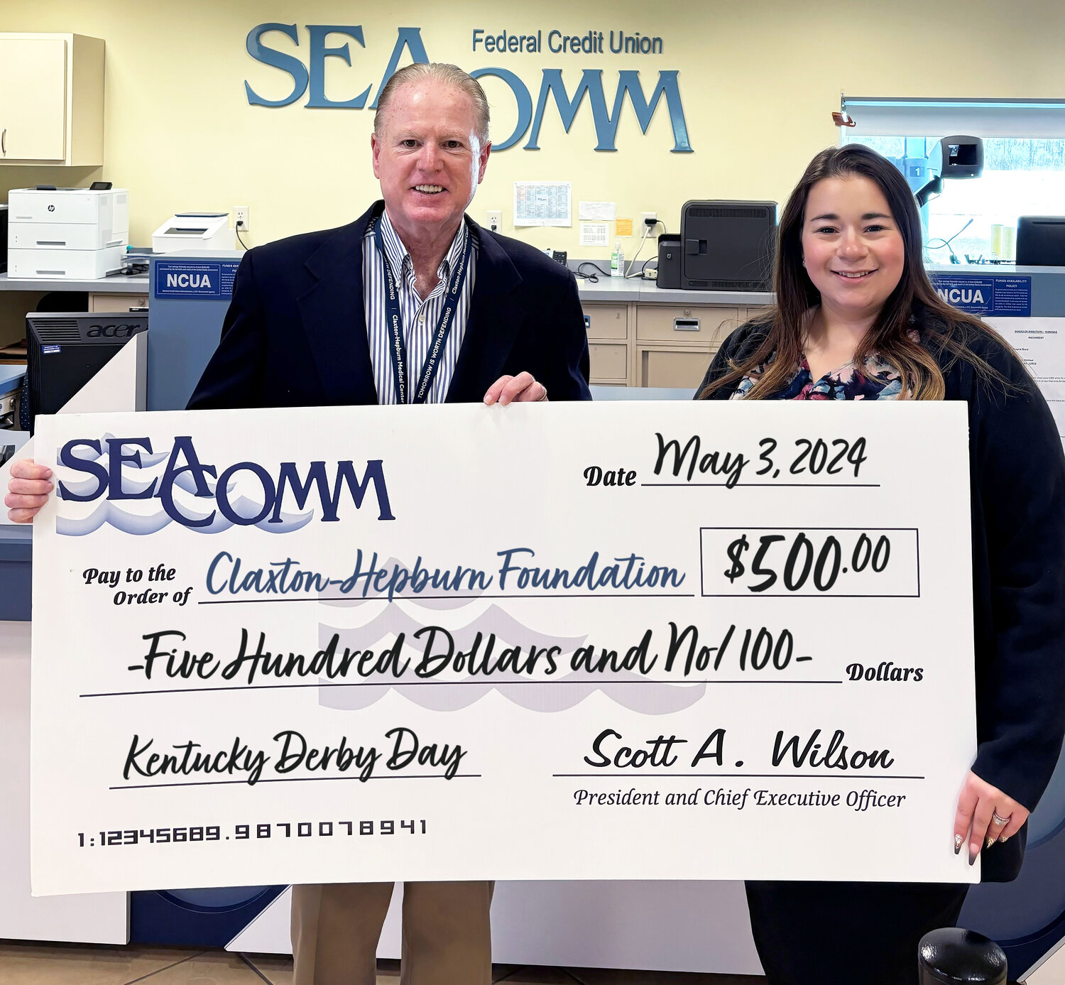 SeaComm makes $500 donation to Claxton-Hepburn Medical Center ...