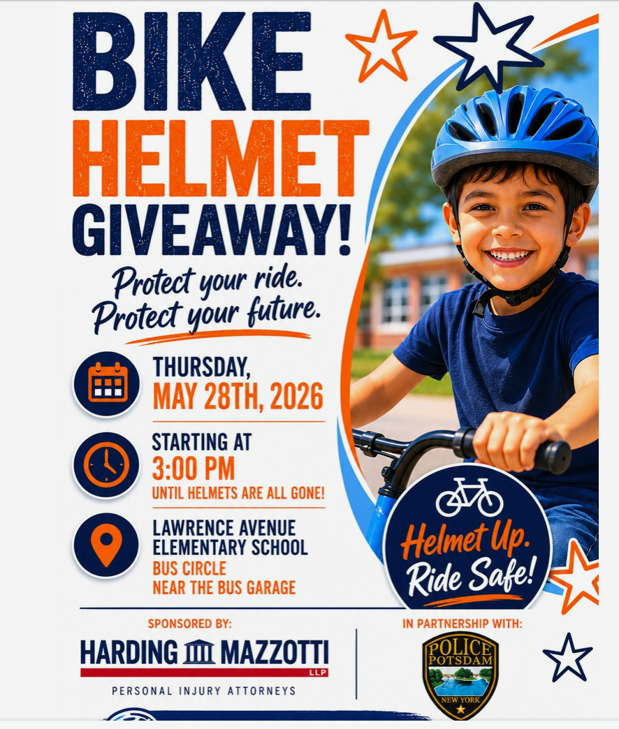 bike helmet giveaway nyc Free bike helmet giveaway today in Potsdam