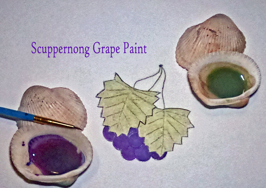 Scuppernong grape paint.