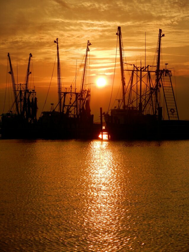 Sunset on Fernandina's waterfront 