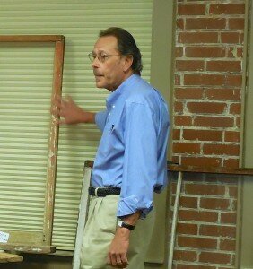 John Cotner talks about problems with train depot windows.