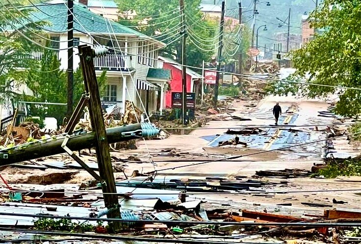 A Surreal Time. Main Street, Chimney Rock, North Carolina