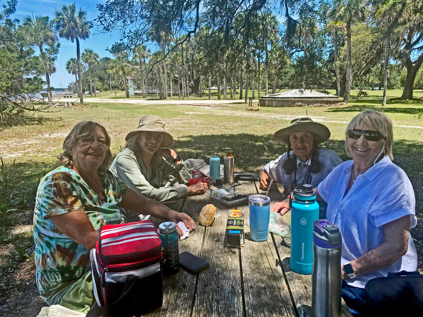 Carol, Charlotte, Melissa and I picnicked together on a fine day on Cumberland Island.