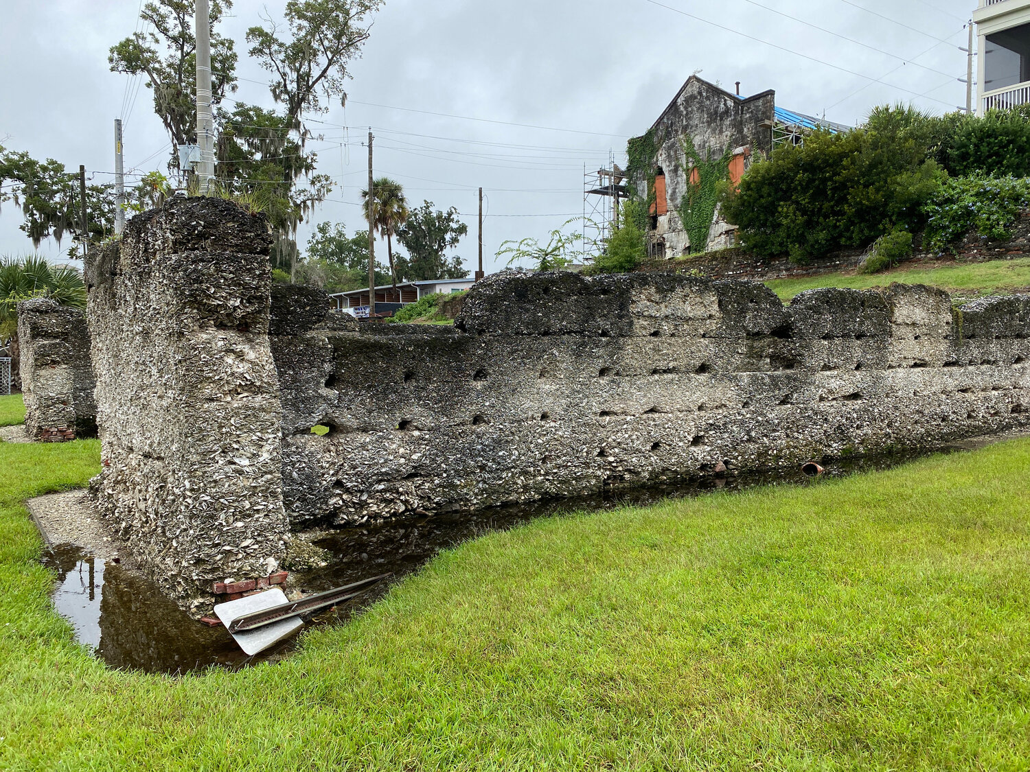Tabby ruins offset the rear of the new Tabby House Brewery.