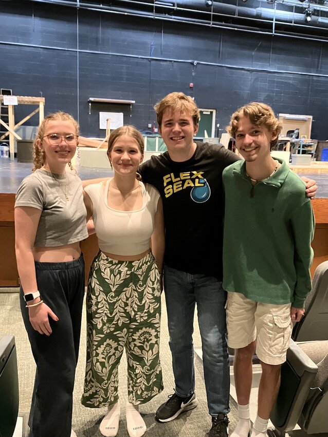 The lead roles for A Midsummer Night’s Dream are shared by (from left) Sasha McCauley, Charity Lankow, Nathan Kinney, and Griffin Tina. The Shakespearean comedy comes to Park Theater Oct. 25 through Oct. 27.