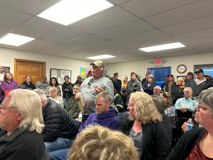 Community members spoke for about an hour April 8 about the proposed Isabelle Creek Solar Project in Hartland.