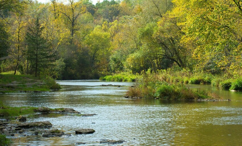 The Kinnickinnic River in the fall.