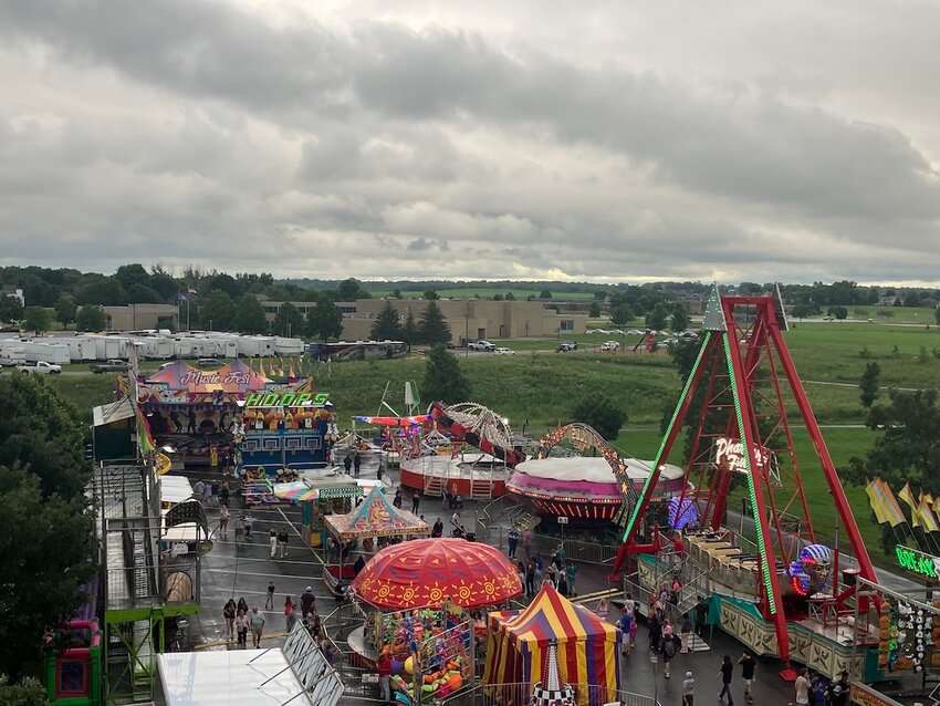 The view from atop the Ferris wheel last year at Kingston Park.