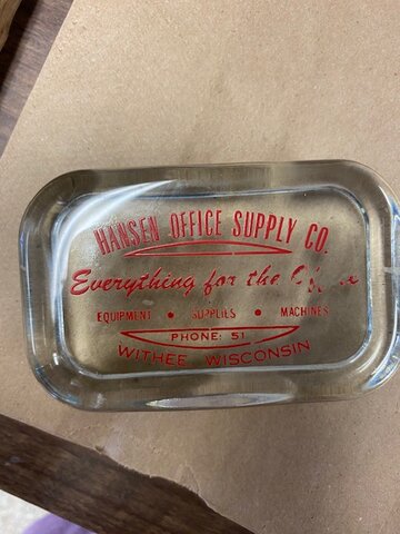 This old paper weight was found while reconstructing the new Pike Office space.