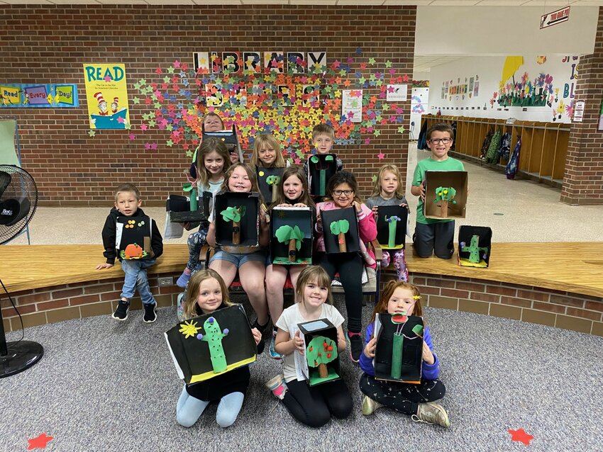 Mrs. Westaby’s 2nd grade class with their 3D plant models. 