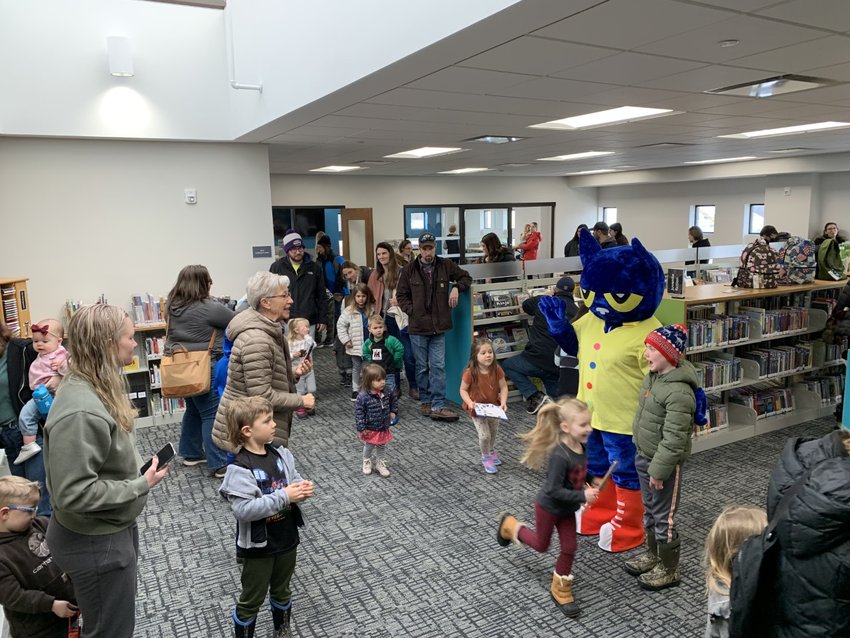 Children enjoyed a meet and greet with Pete the Cat during the Children &amp; Families Open House Feb. 28 at Ellsworth Public Library.