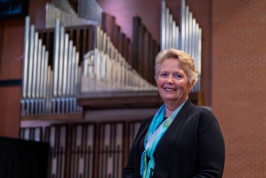 Laura Edman, who teaches the organ at UWRF, will be among the performers during an April 21 pipe organ concert at UW-River Falls.