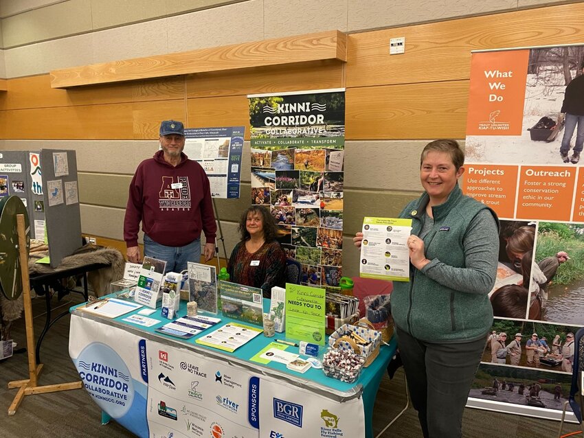 Kinni Corridor Collaborative volunteers at Earth Fest 2023 sharing Leave No Trace Principles. (From left): Gary Solomonson, Nancy Goldman and Judie Babcock.