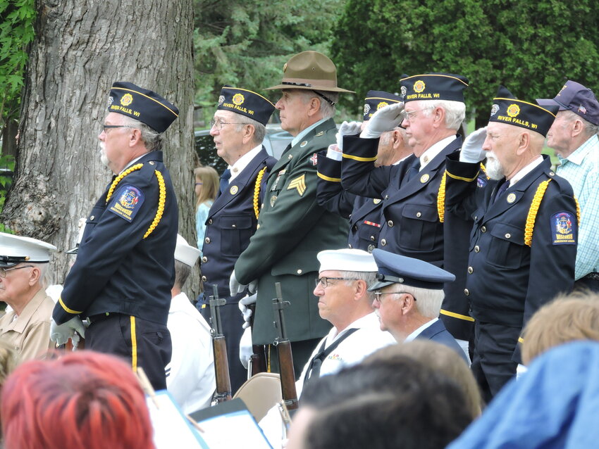A scene from last year's Memorial Day observance at Greenwood Cemetery in River Falls.