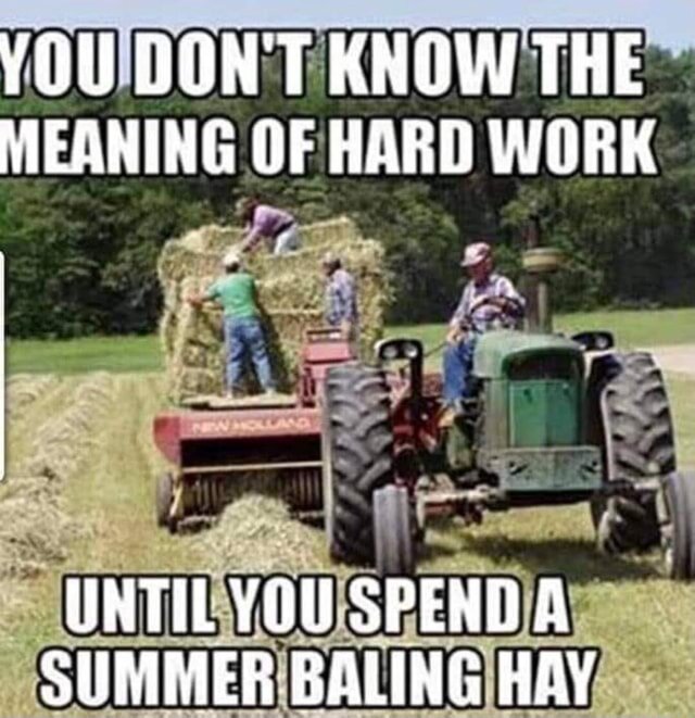 There&rsquo;s a social media post that&rsquo;s been circulating for a few years that shows a farmer driving a tractor baling hay with three people stacking bales on the wagon with the words: &ldquo;You don&rsquo;t know the meaning of hard work until you spend a summer baling hay.&rdquo;