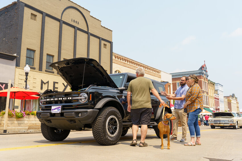 Even the new Ford Bronco made its way to the Hastings Car Show. One of the sales guys was on hand to talk to folks about the vehicle which was quite roomy inside.