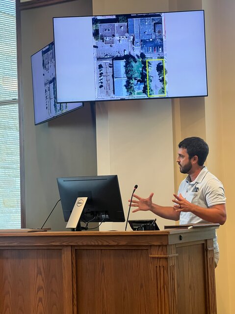 Luke Siewert of River City Investments, LLC addressed the Hastings Economic Development and Redevelopment Authority about an apartment building he intends to build on E. 3rd Street.
