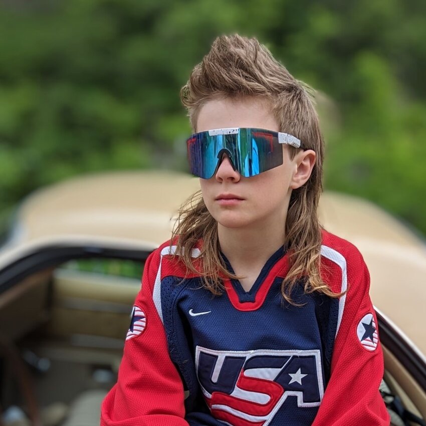 River Falls hockey player Taggart Havens, aka El Co Flo, is hoping to win the 2023 Kids Mullet Showdown in honor of his friend Coby Clark, who is fighting cancer.