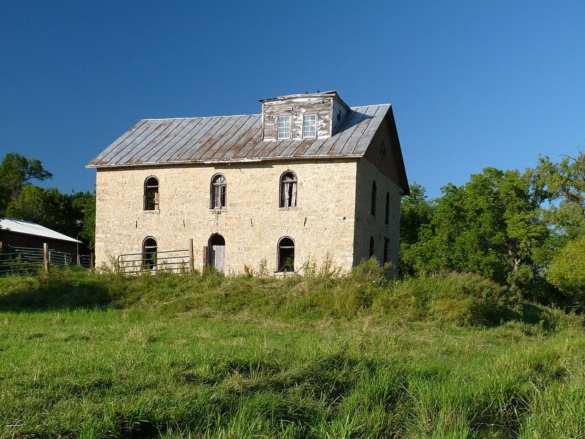A photo of the Oehler Mill from its National Register of Historic Places nomination.