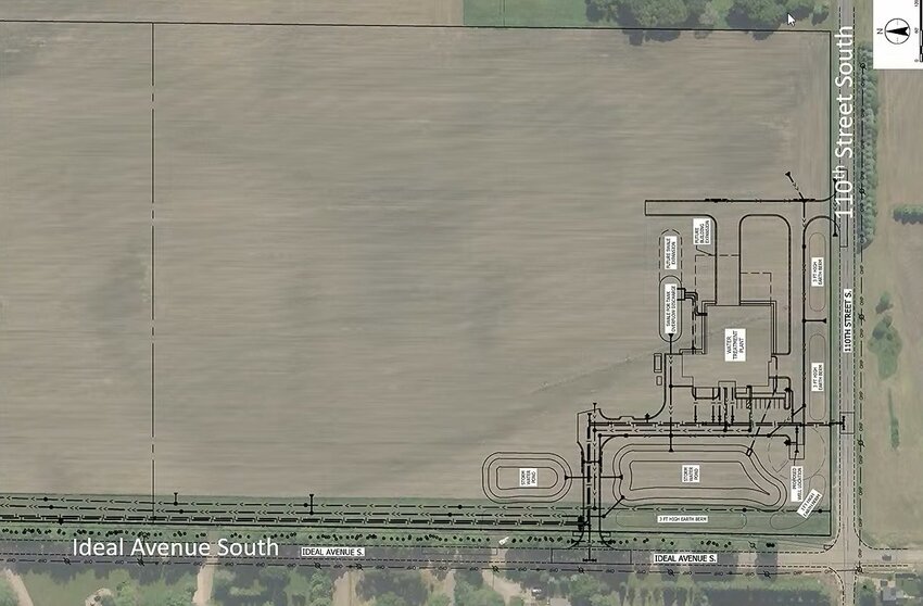 Location and layout of the proposed water treatment plant.